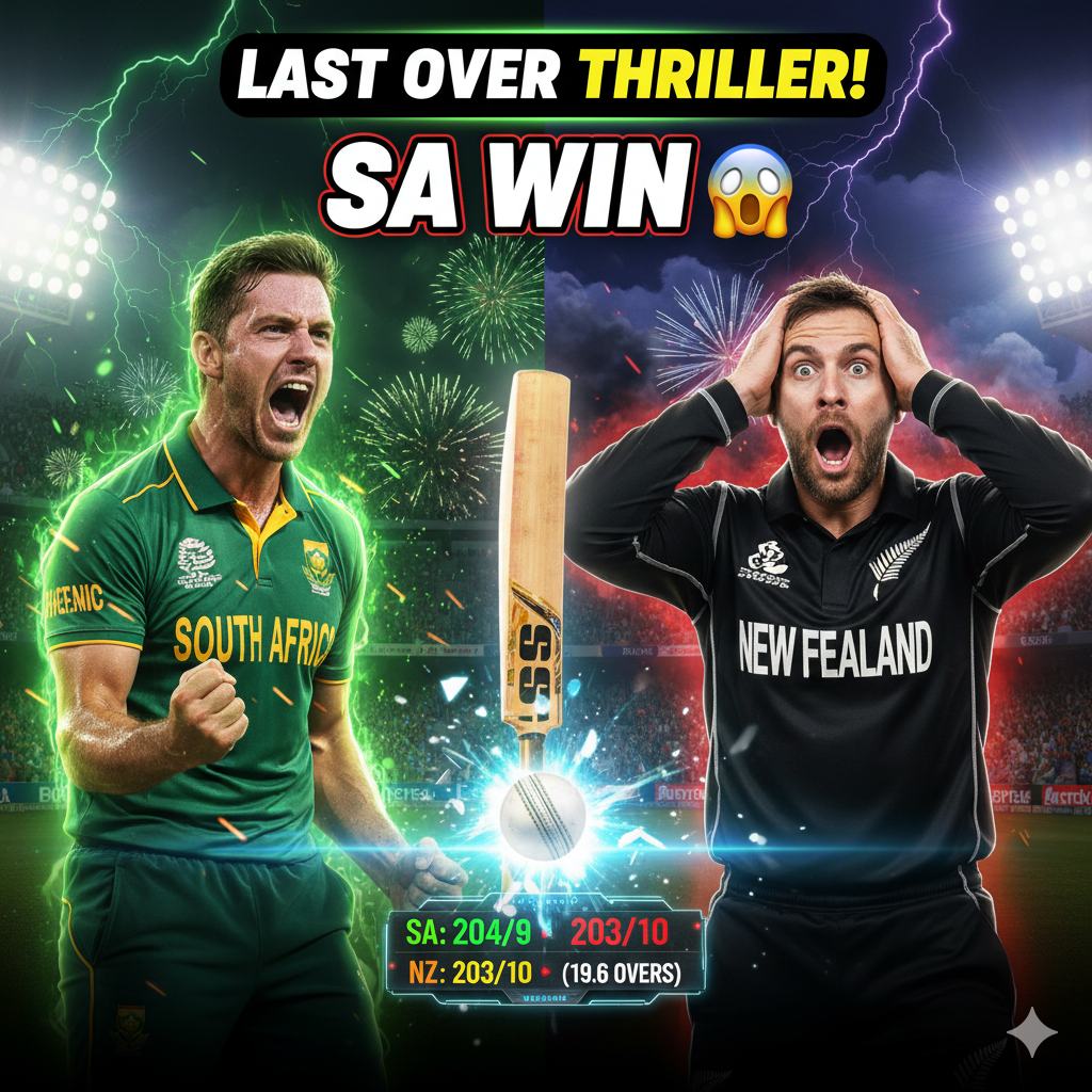 SA vs NZ Match: South Africa Beat New Zealand in Thriller